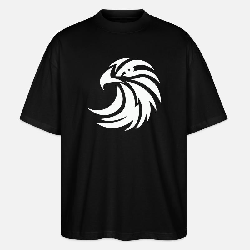Ørn silhuet - Stanley/Stella Oversize Unisex Øko T-shirt Blaster 2.0 - sort