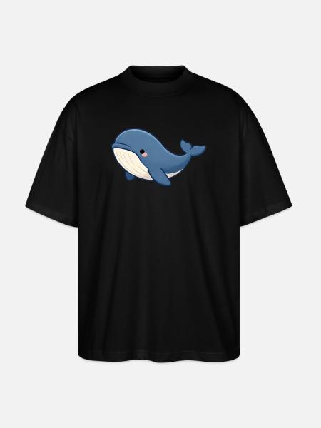 Wal Walrettung Tierschutz Meeresbiologie - Stanley/Stella Oversized Unisex Bio T-Shirt Blaster 2.0 - Schwarz