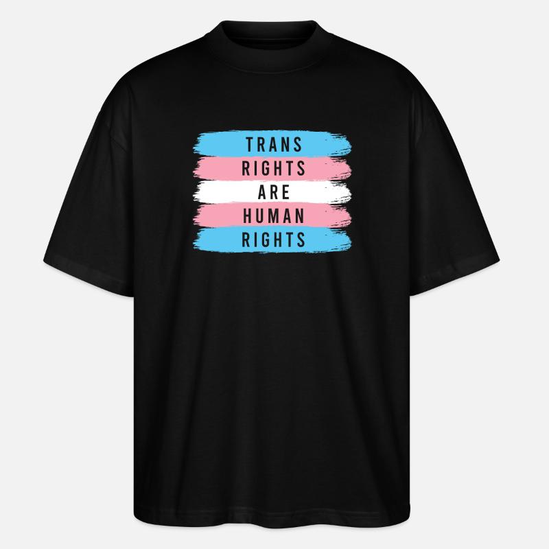 LGBTQ Pride Month - Trans-Rechte sind Menschenrechte - Stanley/Stella Oversized Unisex Bio T-Shirt Blaster 2.0 - Schwarz