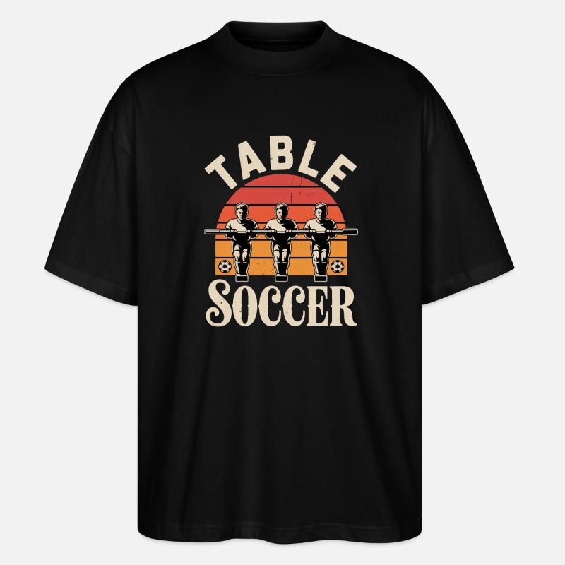 Tischfußball Evolution Lustiges Kickern Foosball - Stanley/Stella Oversized Unisex Bio T-Shirt Blaster 2.0 - Schwarz