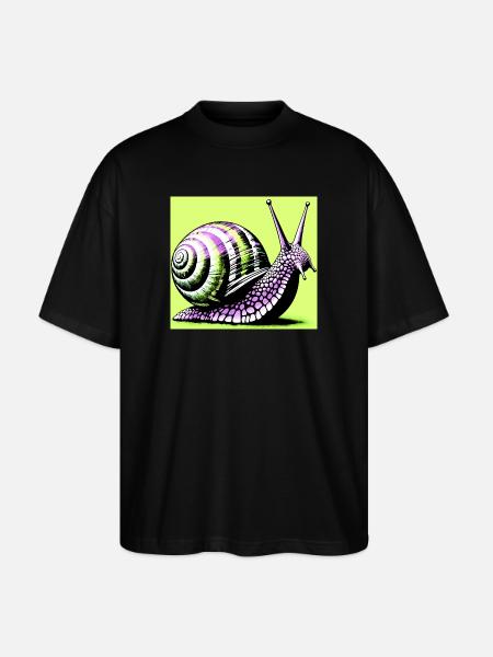 Snail - Stanley/Stella Oversized Unisex Organic T-shirt Blaster 2.0 - black
