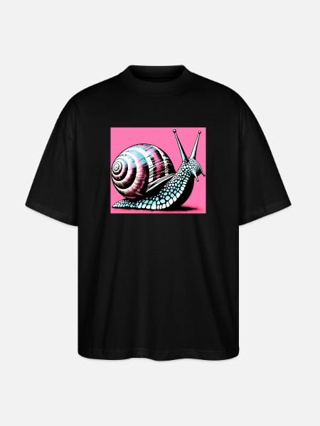 Snail - Stanley/Stella Oversized Unisex Organic T-shirt Blaster 2.0 - black