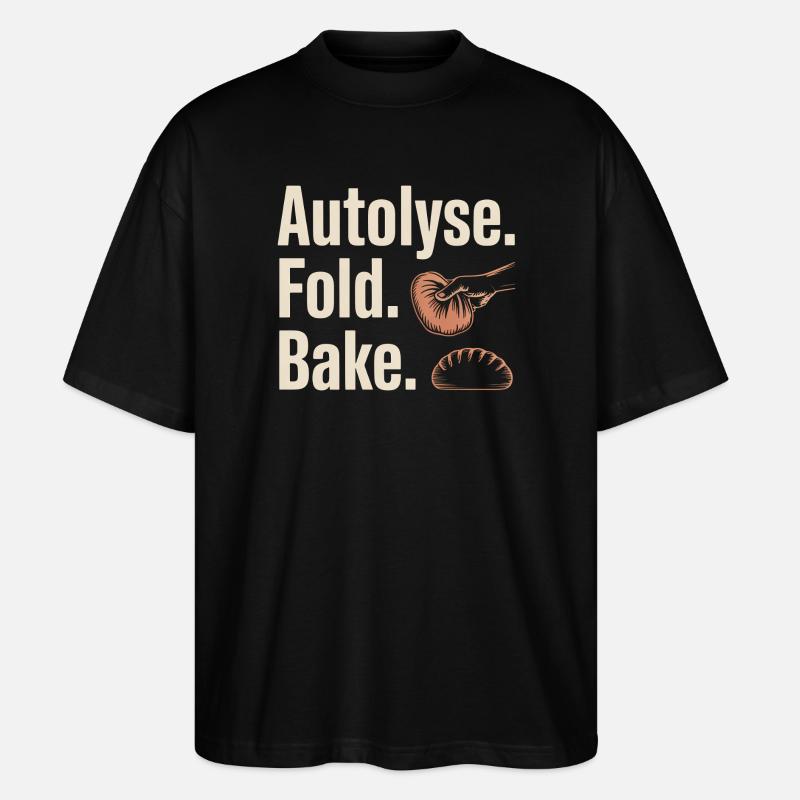 Art du pain autolyse plié - T-shirt bio Blaster 2.0 coupe oversize Stanley/Stella Unisexe - noir
