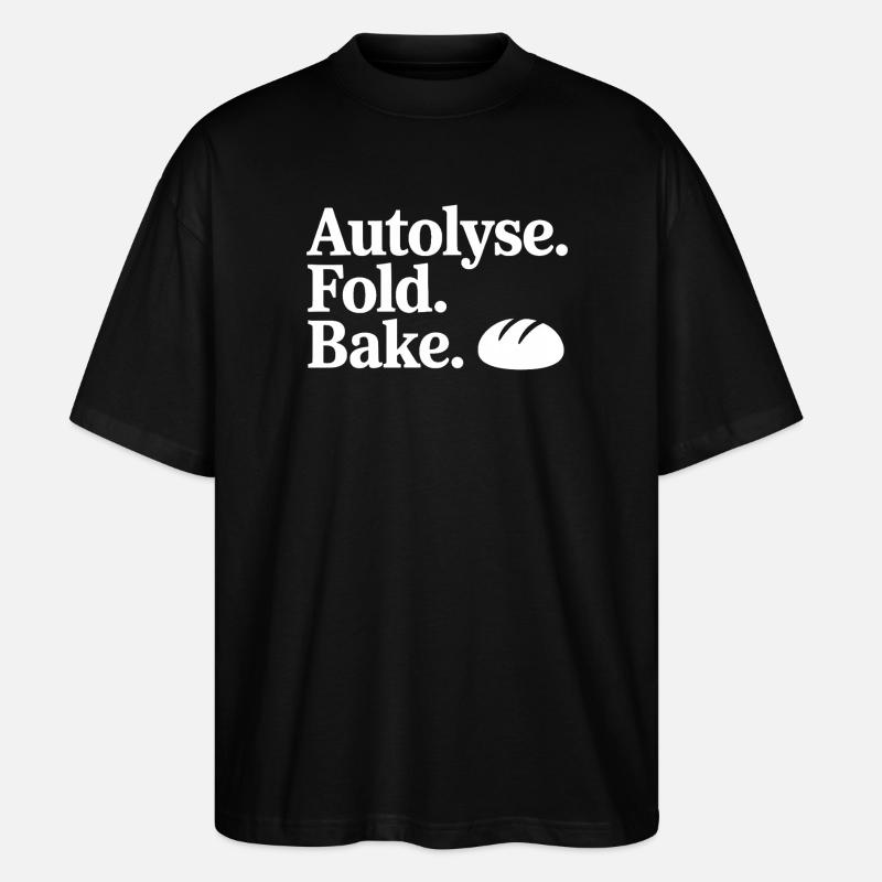 Bread Art Autolyse Fold Bake - Stanley/Stella Oversized Unisex Organic T-shirt Blaster 2.0 - black
