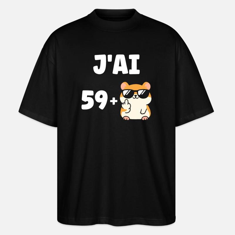 60 ans - T-shirt bio Blaster 2.0 coupe oversize Stanley/Stella Unisexe - noir