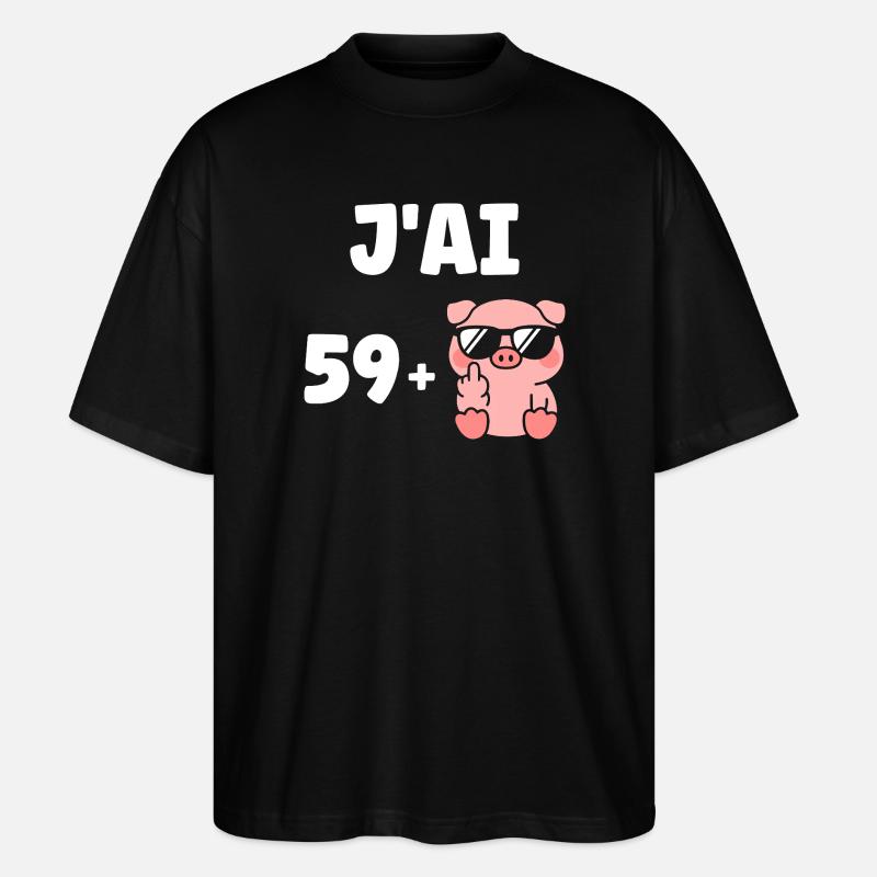 60 ans - T-shirt bio Blaster 2.0 coupe oversize Stanley/Stella Unisexe - noir