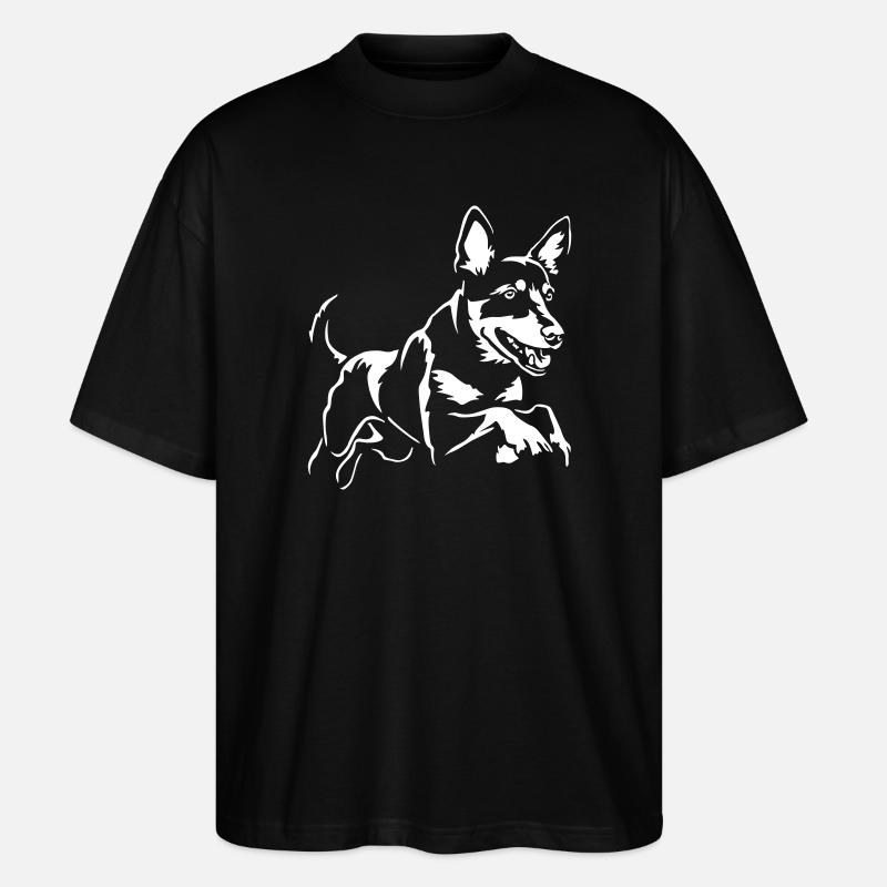 Australian Kelpie « Édition Noire » - T-shirt bio Blaster 2.0 coupe oversize Stanley/Stella Unisexe - noir