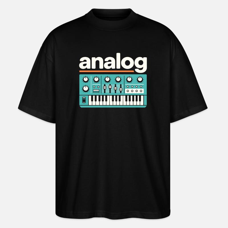 Musique rétro à synthétiseur analogique - T-shirt bio Blaster 2.0 coupe oversize Stanley/Stella Unisexe - noir