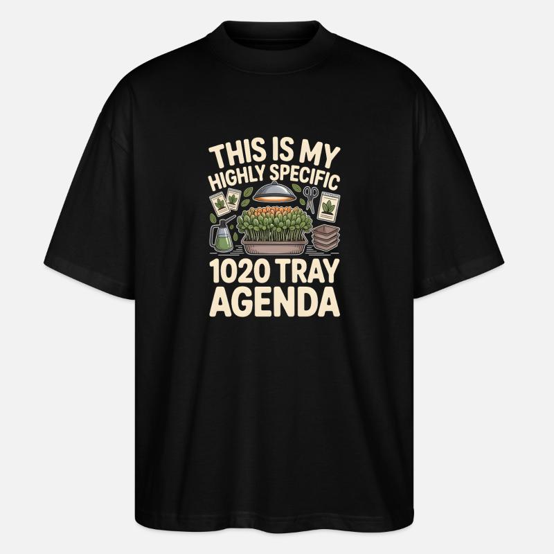 1020 Tray Agenda | Microgreens Nerd - Stanley/Stella Oversized Unisex Organic T-shirt Blaster 2.0 - black