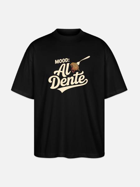 Al Dente Mood | Pasta-ordsprog - Stanley/Stella Oversize Unisex Øko T-shirt Blaster 2.0 - sort