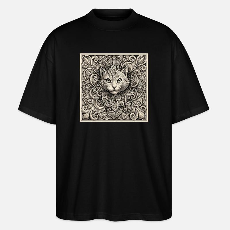 Âme Spirale de Chat - T-shirt bio Blaster 2.0 coupe oversize Stanley/Stella Unisexe - noir