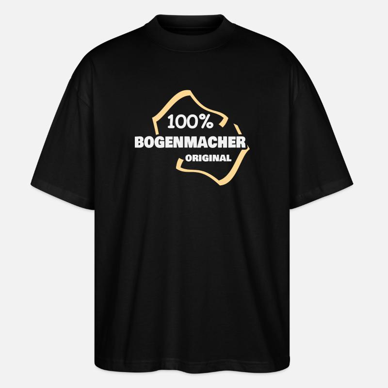 Bogenmacher als Arbeit - Stanley/Stella Oversized Unisex Bio T-Shirt Blaster 2.0 - Schwarz