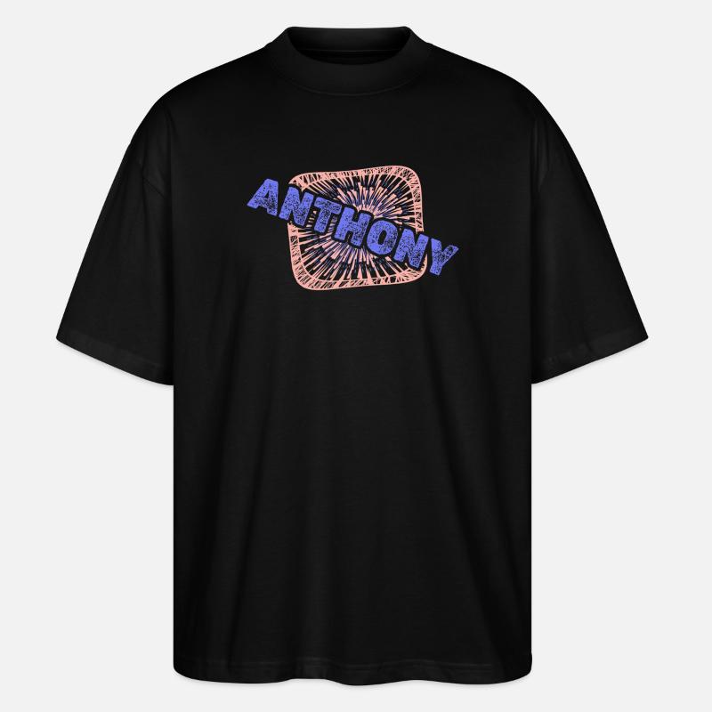 Anthony - Stanley/Stella Oversized Unisex Bio T-Shirt Blaster 2.0 - Schwarz