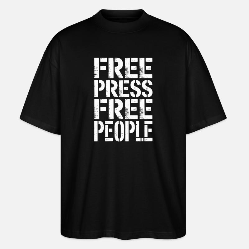 Libres de presse, libres de peuple - T-shirt bio Blaster 2.0 coupe oversize Stanley/Stella Unisexe - noir