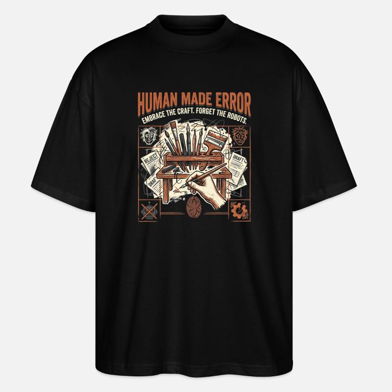Human Error - Stanley/Stella Oversized Unisex Organic T-shirt Blaster 2.0 - black