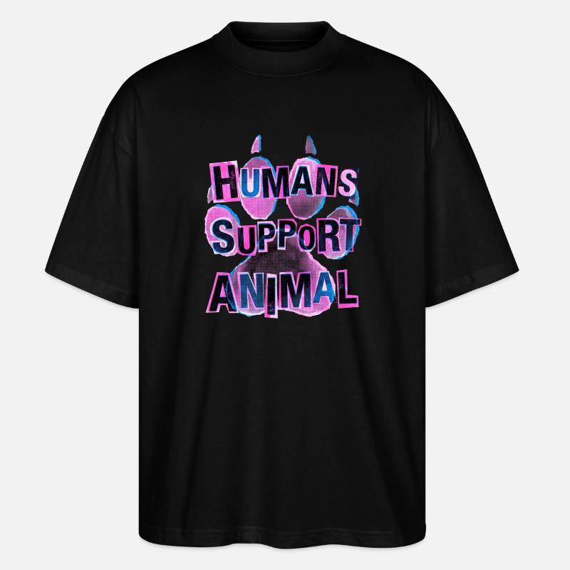 Patte de propriétaire d’animal - T-shirt bio Blaster 2.0 coupe oversize Stanley/Stella Unisexe - noir
