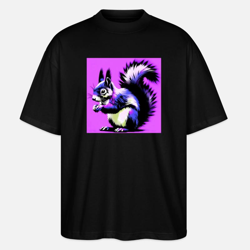 squirrel - Stanley/Stella Oversized Unisex Organic T-shirt Blaster 2.0 - black