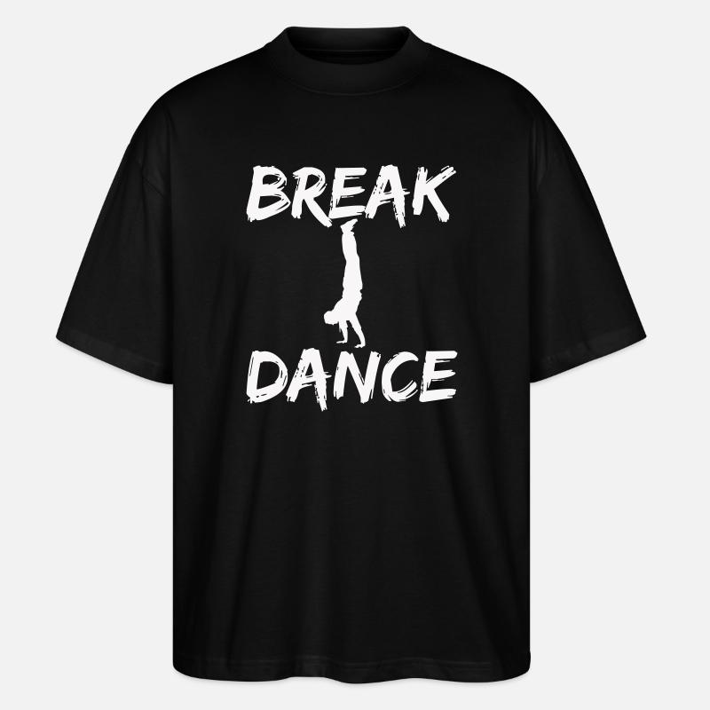 Breakdance Silhouette Motiv - Stanley/Stella Oversized Unisex Bio T-Shirt Blaster 2.0 - Schwarz