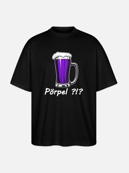 Pörpel Bier - Stanley/Stella Oversized Unisex Bio T-Shirt Blaster 2.0 - Schwarz