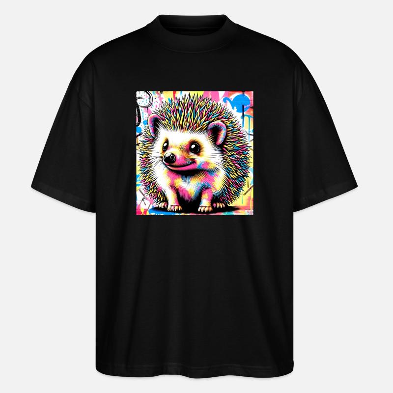 Igel - Stanley/Stella Oversized Unisex Bio T-Shirt Blaster 2.0 - Schwarz