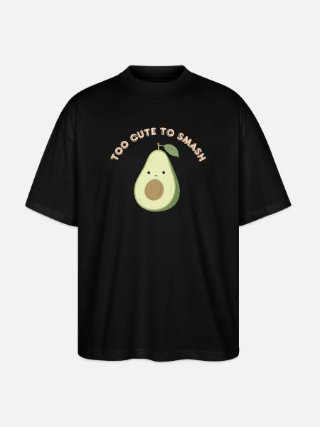 Avocado Cute to Smash - Stanley/Stella Oversized Unisex Organic T-shirt Blaster 2.0 - black