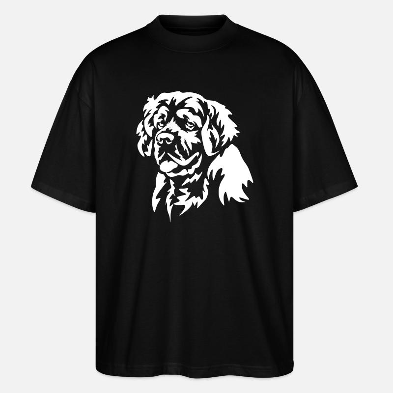 Clumber Spaniel Head "Black Edition" - Stanley/Stella Oversized Unisex Organic T-shirt Blaster 2.0 - black