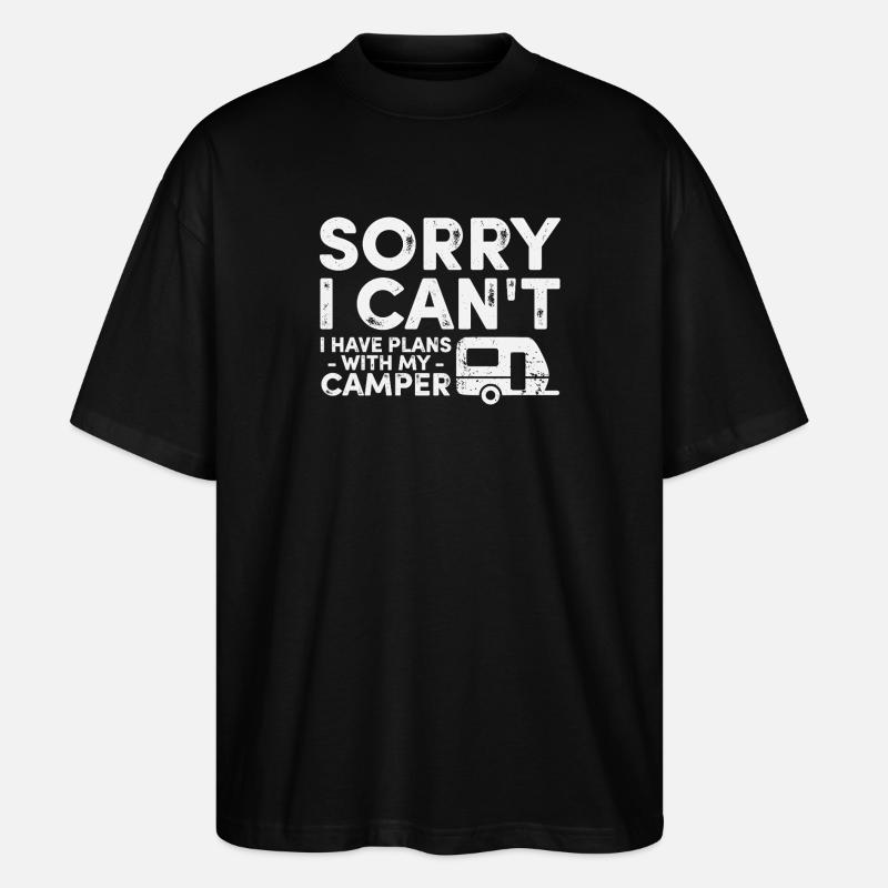 Wohnwagen-Wohnmobil-Camping-Ferienlager - Stanley/Stella Oversized Unisex Bio T-Shirt Blaster 2.0 - Schwarz