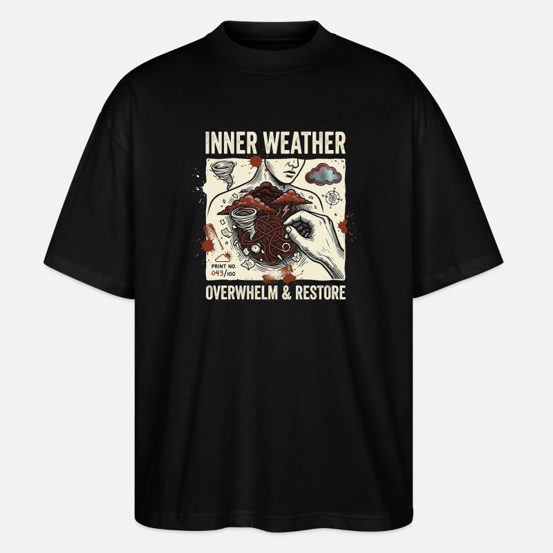 Inner Weather - Stanley/Stella Oversized Unisex Bio T-Shirt Blaster 2.0 - Schwarz