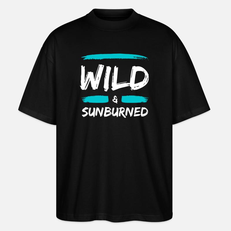 Wild & Sunburned Pinsel Text - Stanley/Stella Oversized Unisex Bio T-Shirt Blaster 2.0 - Schwarz