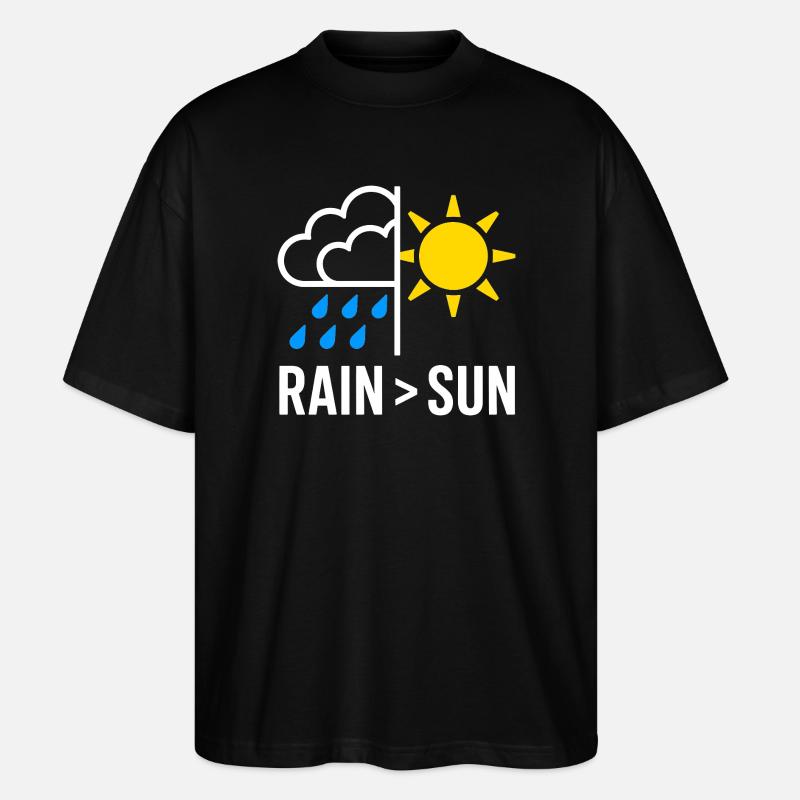 Rain Over Sun Regen - Stanley/Stella Oversized Unisex Bio T-Shirt Blaster 2.0 - Schwarz