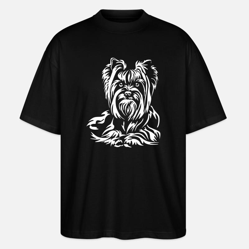 Yorkshire Terrier "Black Edition" - Stanley/Stella Oversized Unisex Bio T-Shirt Blaster 2.0 - Schwarz