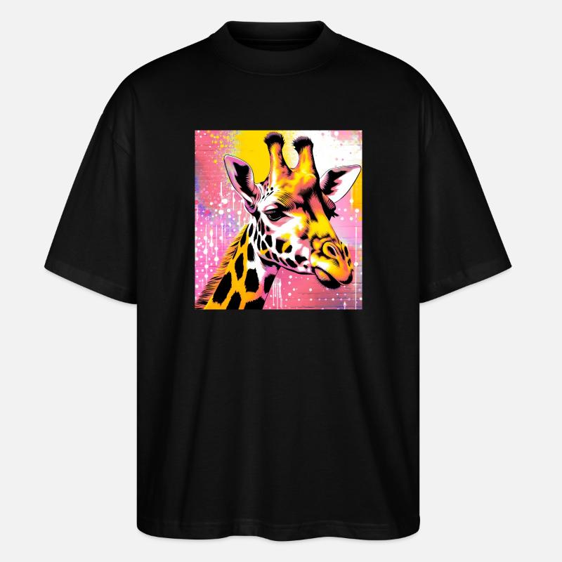 giraffe - Stanley/Stella Oversized Unisex Organic T-shirt Blaster 2.0 - black