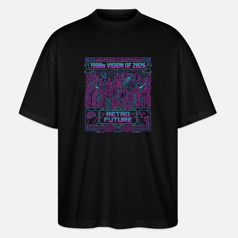 Old Vision Of Future - Stanley/Stella Oversized Unisex Bio T-Shirt Blaster 2.0 - Schwarz