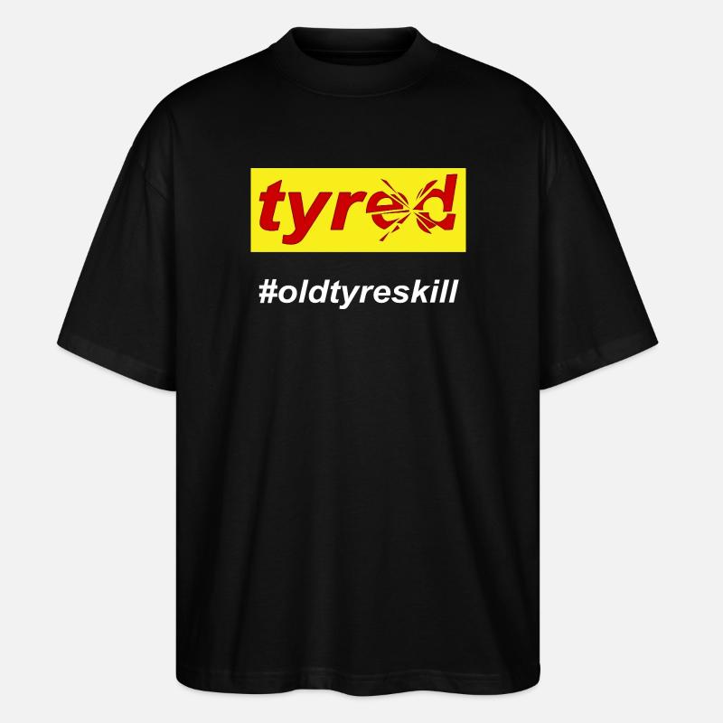 Müde, erschöpfte Mutter - Stanley/Stella Oversized Unisex Bio T-Shirt Blaster 2.0 - Schwarz