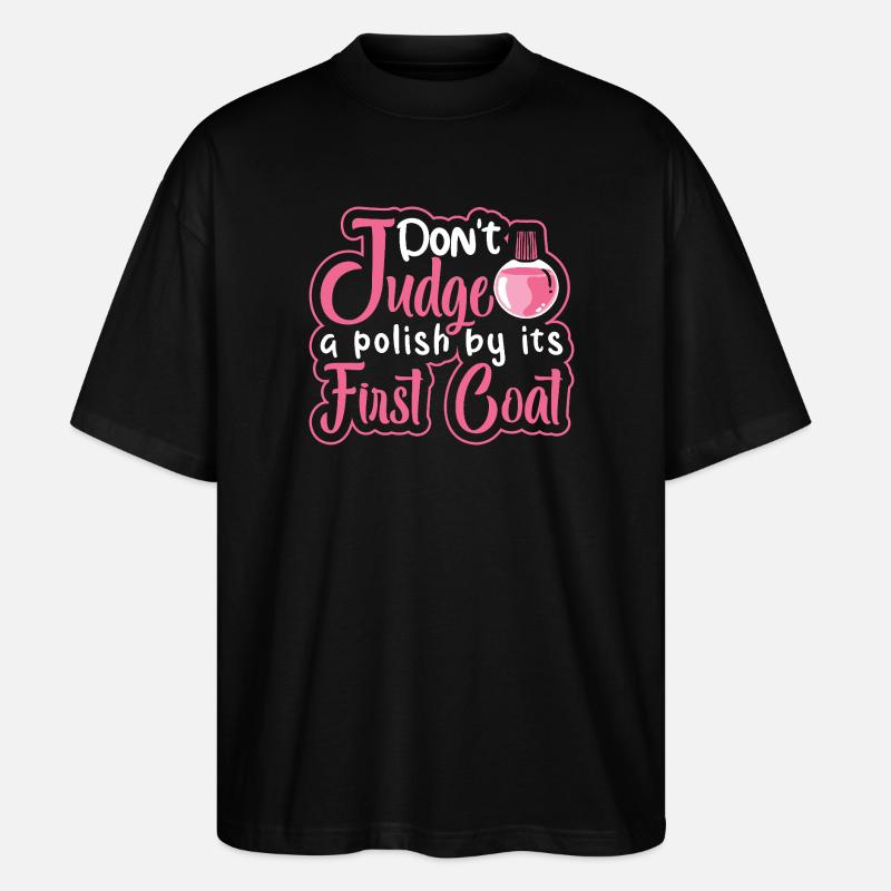 Nageldesigner Nageldesignerin Kosmetik Nagelstudio - Stanley/Stella Oversized Unisex Bio T-Shirt Blaster 2.0 - Schwarz