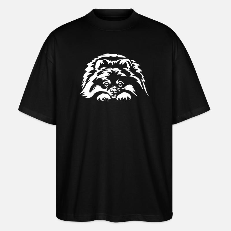Zwergspitz "Black Edition" - Stanley/Stella Oversized Unisex Bio T-Shirt Blaster 2.0 - Schwarz