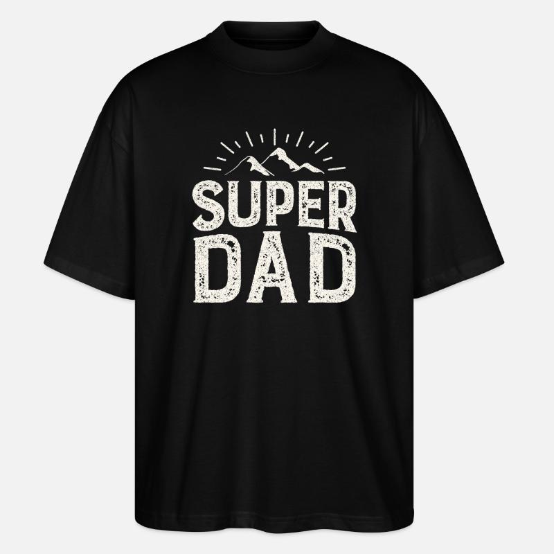 Super Dad Mountain Abenteuer - Stanley/Stella Oversized Unisex Bio T-Shirt Blaster 2.0 - Schwarz