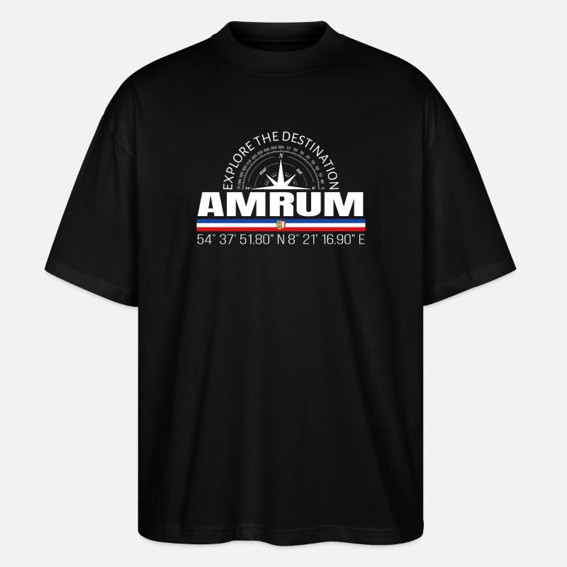 Amrum - Stanley/Stella Oversized Unisex Bio T-Shirt Blaster 2.0 - Schwarz