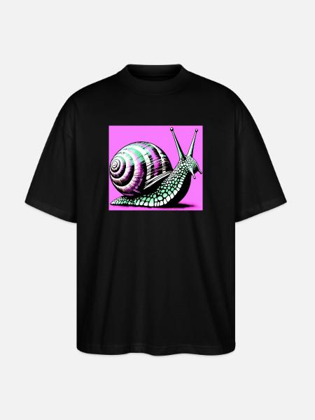 Snail - Stanley/Stella Oversized Unisex Organic T-shirt Blaster 2.0 - black