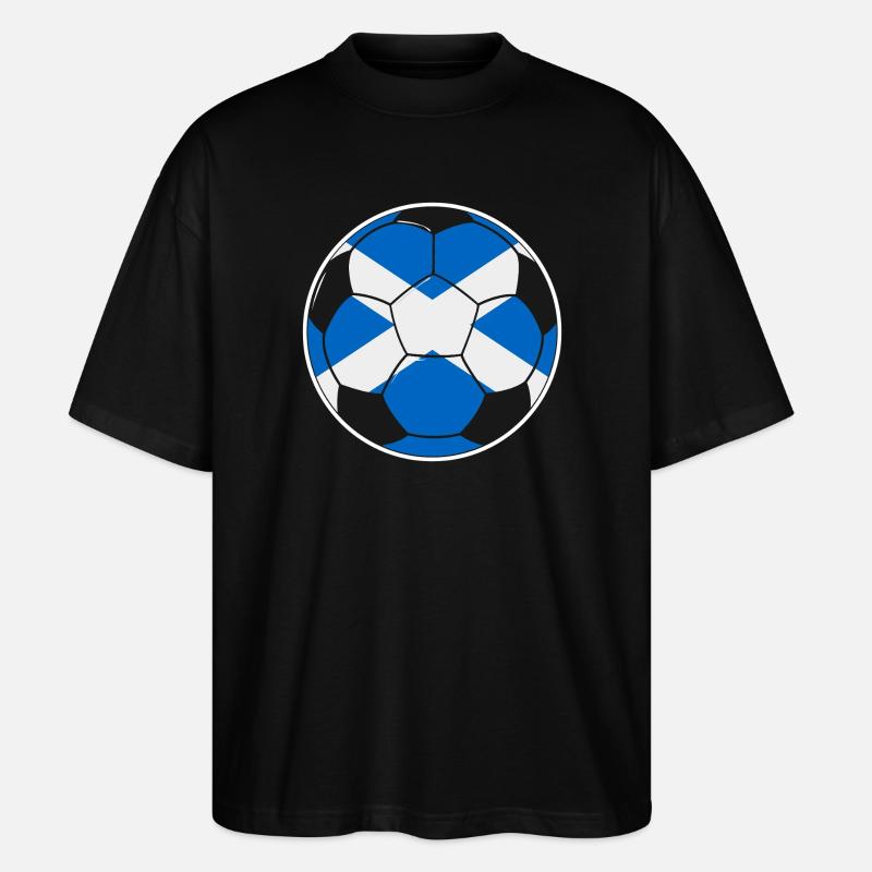 Fußballmannschaft Schottland - Stanley/Stella Oversized Unisex Bio T-Shirt Blaster 2.0 - Schwarz