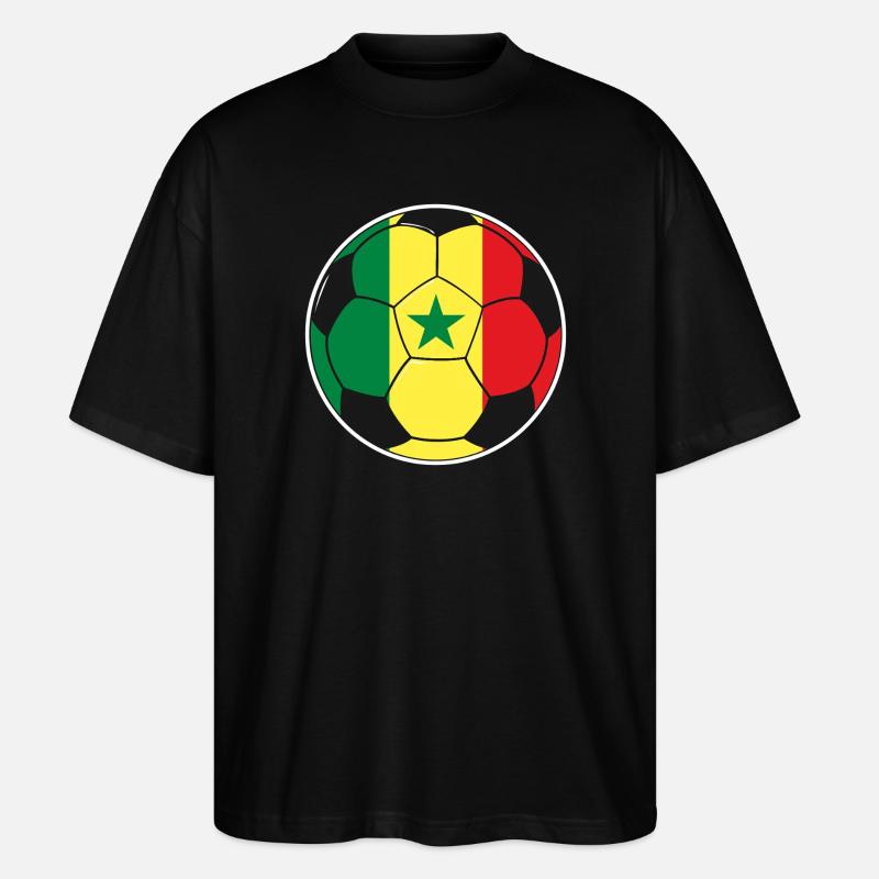 Fußballmannschaft Senegal - Stanley/Stella Oversized Unisex Bio T-Shirt Blaster 2.0 - Schwarz