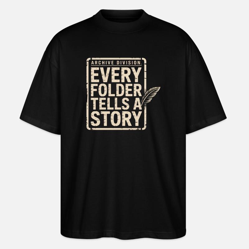 Chaque dossier raconte une histoire - T-shirt bio Blaster 2.0 coupe oversize Stanley/Stella Unisexe - noir