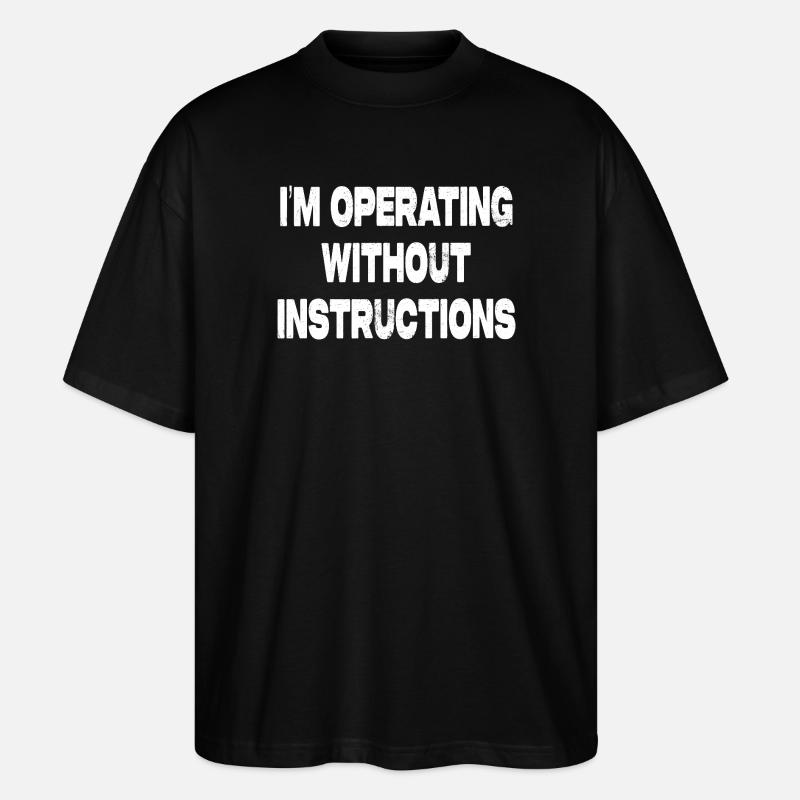 Je travaille sans guide - T-shirt bio Blaster 2.0 coupe oversize Stanley/Stella Unisexe - noir