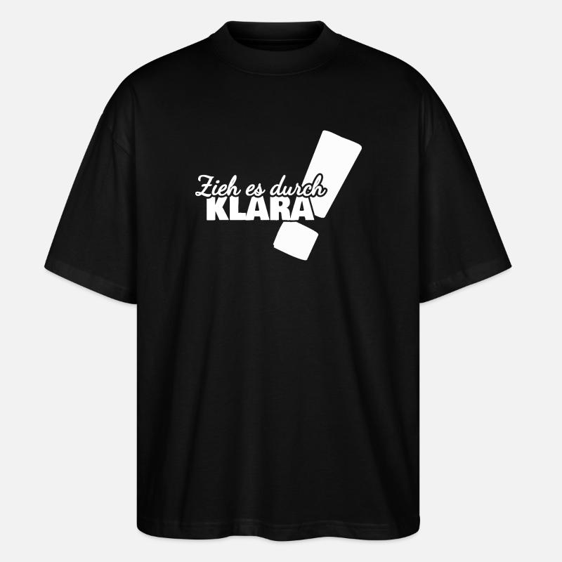 Geschenk für Klara - Stanley/Stella Oversized Unisex Bio T-Shirt Blaster 2.0 - Schwarz
