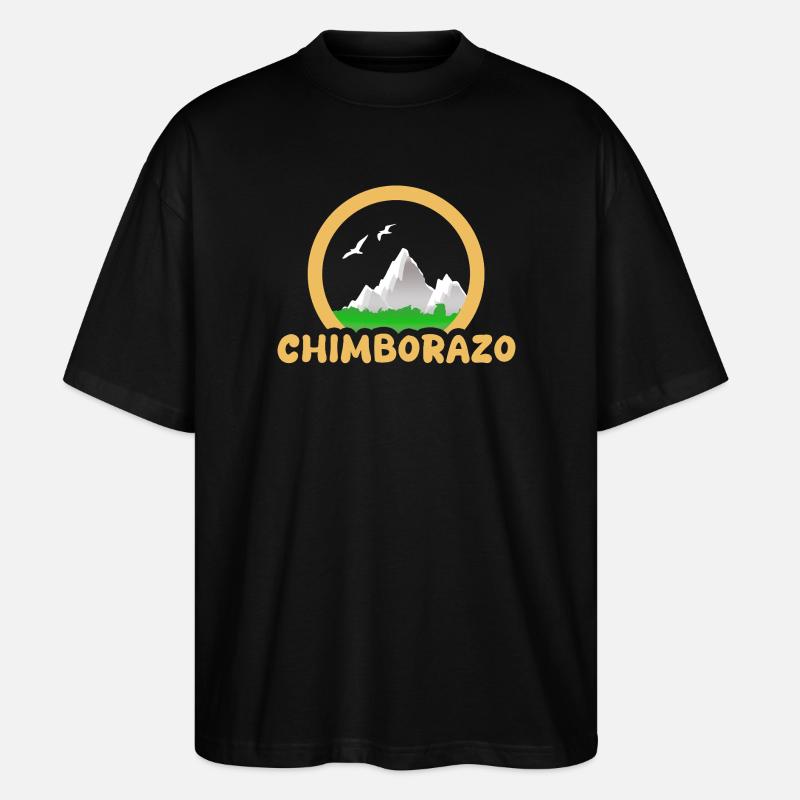 Wandern Chimborazo - Stanley/Stella Oversized Unisex Bio T-Shirt Blaster 2.0 - Schwarz