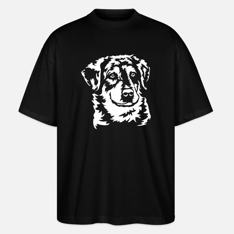 Carea Leones Kopf "Black Edition" - Stanley/Stella Oversized Unisex Bio T-Shirt Blaster 2.0 - Schwarz