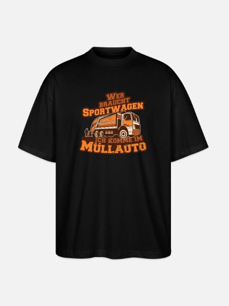 Müllauto Spruch - Stanley/Stella Oversized Unisex Bio T-Shirt Blaster 2.0 - Schwarz