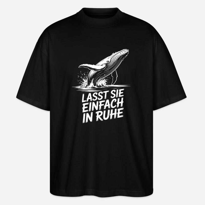 Rettet die Wale - Stanley/Stella Oversized Unisex Bio T-Shirt Blaster 2.0 - Schwarz