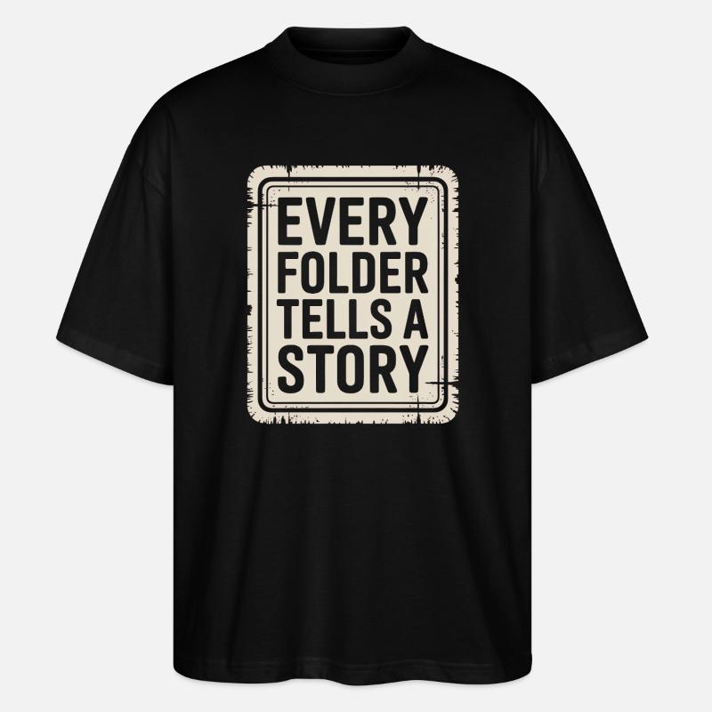 Chaque dossier raconte une histoire - T-shirt bio Blaster 2.0 coupe oversize Stanley/Stella Unisexe - noir