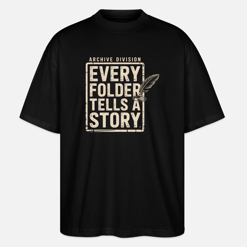 Chaque dossier raconte une histoire - T-shirt bio Blaster 2.0 coupe oversize Stanley/Stella Unisexe - noir